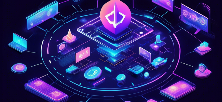 Create an imaginative and visually striking illustration that embodies the concept of Top 10 Cryptocurrency Exchanges. The image should depict a futuristic digital marketplace where glowing symbols of popular cryptocurrencies like Bitcoin, Ethereum, and others are floating above sleek, high-tech trading platforms. Each platform represents a leading exchange, with unique architectural designs inspired by their logos or brand aesthetics. The scene should be bustling with digital avatars engaged in trading activities, exuding a sense of innovation and financial dynamism in a cyberpunk metropolis setting.